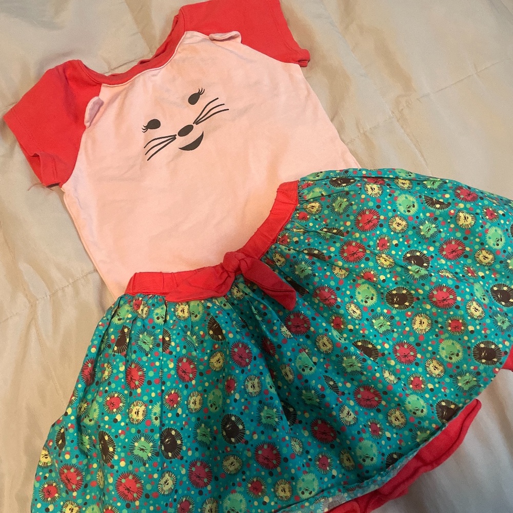 American Girl Pink and Teal Kids Matching Set
